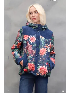 Куртка с капюшоном укороченная ДушеГрея 226670162 купить за 15 696 ₽ в интернет-магазине Wildberries
