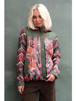 Куртка с капюшоном укороченная ДушеГрея 249856736 купить за 19 080 ₽ в интернет-магазине Wildberries