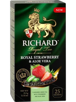 Чай зеленый RICHARD Royal Strawberry&Aloe Vera арома, 2шт Richard 360341249 купить за 479 ₽ в интернет‑магазине Wildberries